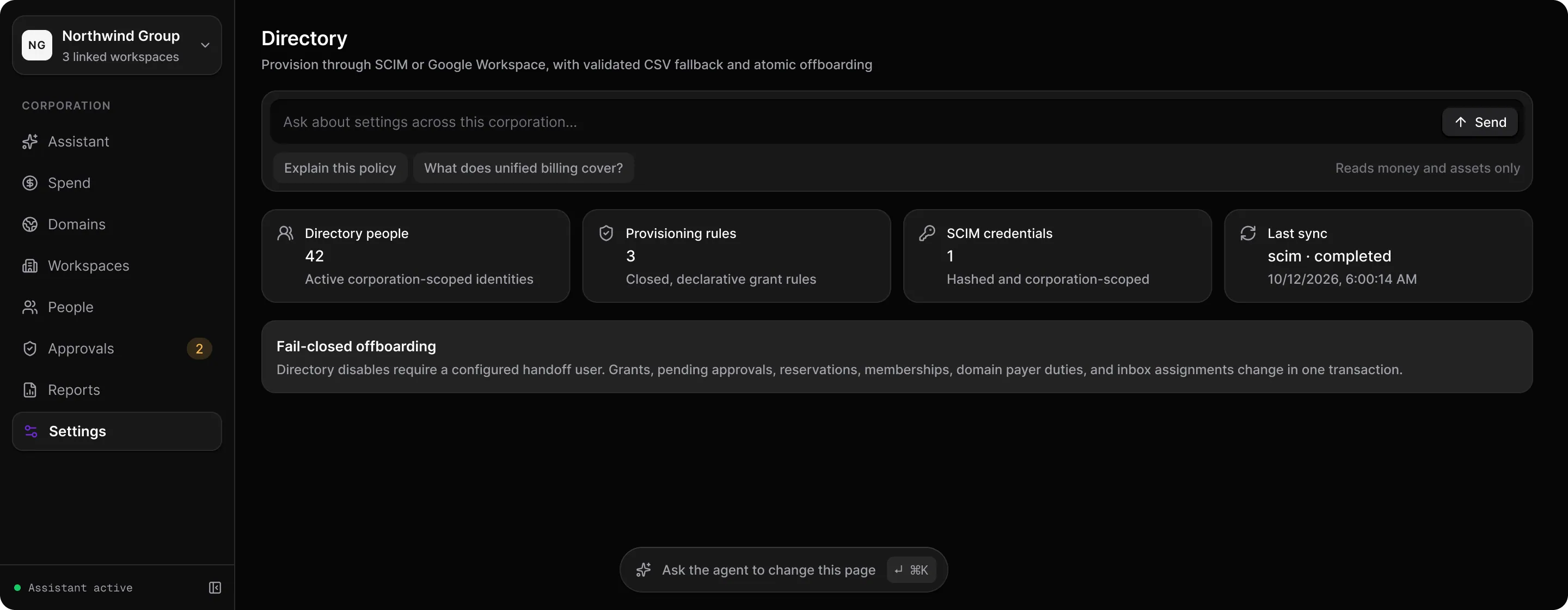Manage people — Check directory provisioning